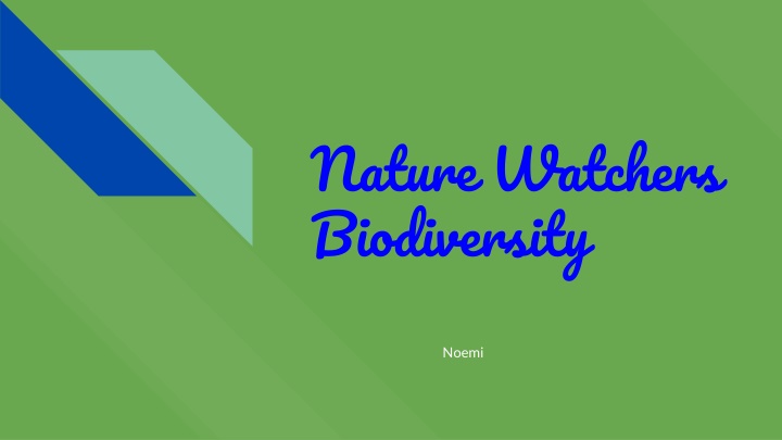 Biodiversity Through Observation