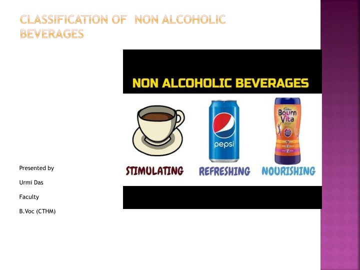 Classification of Non-Alcoholic Beverages