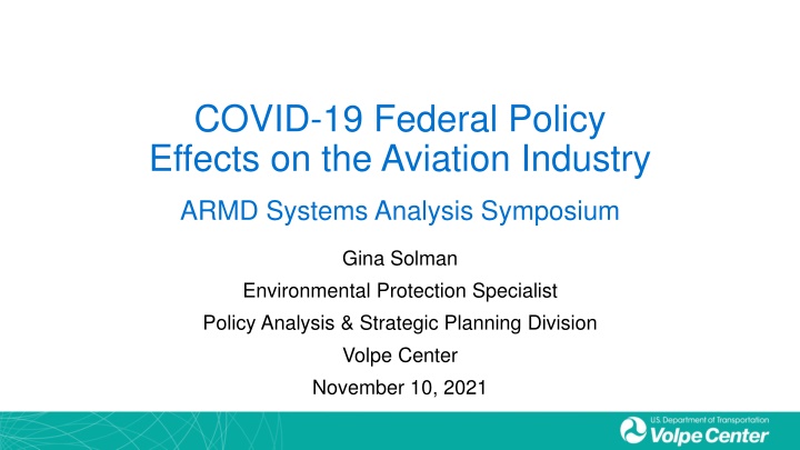 Impact of Federal Policies on the Aviation Industry During COVID-19