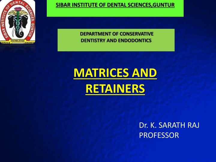 Matrix Systems in Restorative Dentistry: A Comprehensive Overview