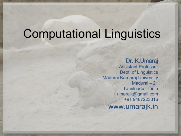Computational Linguistics and Natural Language Processing