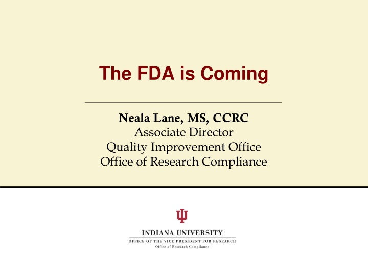 The FDA Audit Process in Research Compliance
