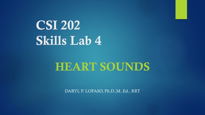 Heart Sounds and Murmurs in Cardiology