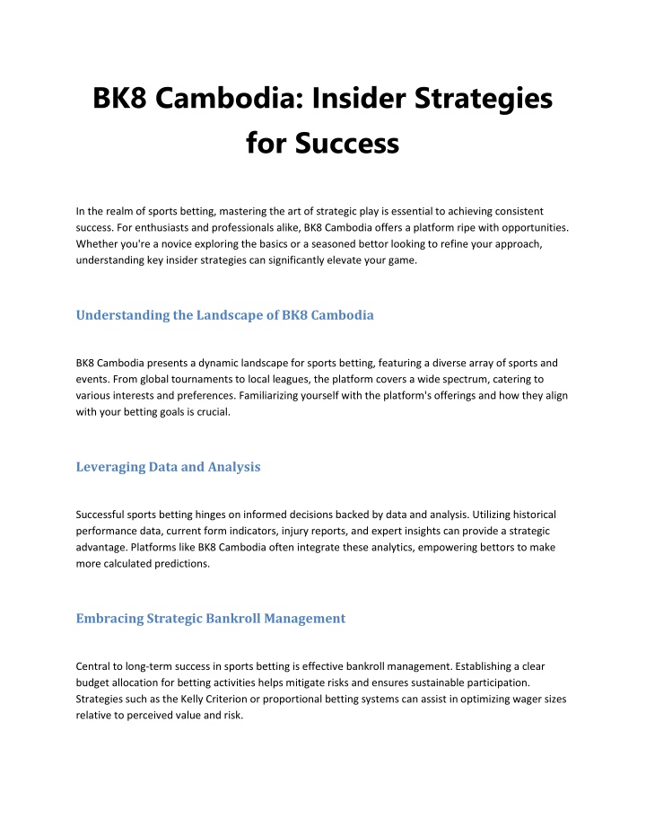 bk8 cambodia insider strategies for success n.w