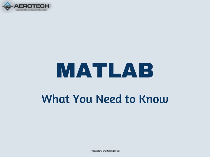 MATLAB: A Comprehensive Overview