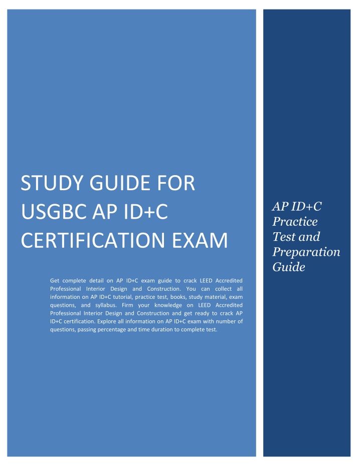 study guide for usgbc ap id c certification exam n.w
