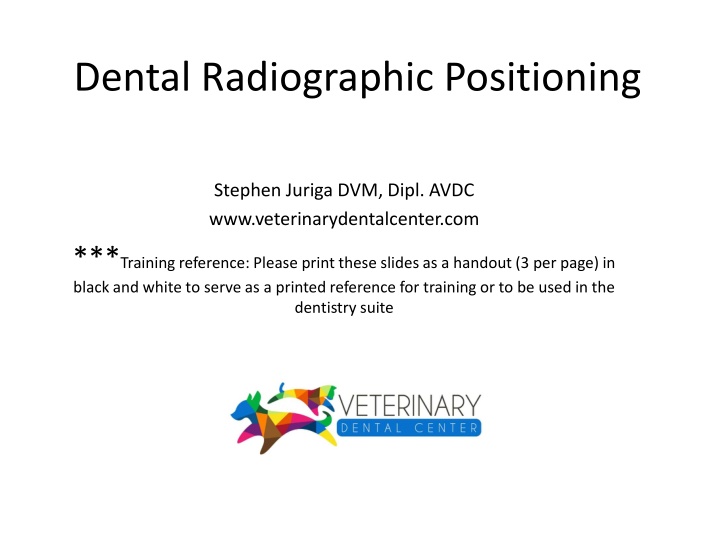 Veterinary Dental Radiographic Positioning Techniques
