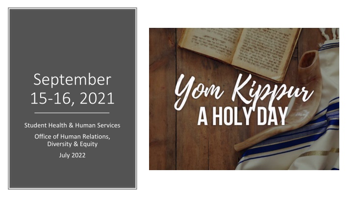 Yom Kippur: The Jewish Day of Atonement