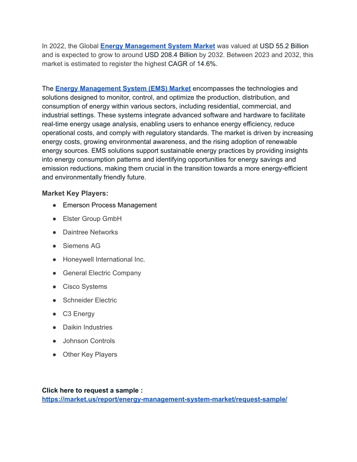 in 2022 the global energy management system n.w