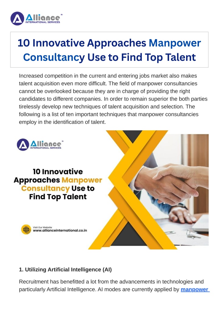 10 innovative approaches manpower consultancy n.w