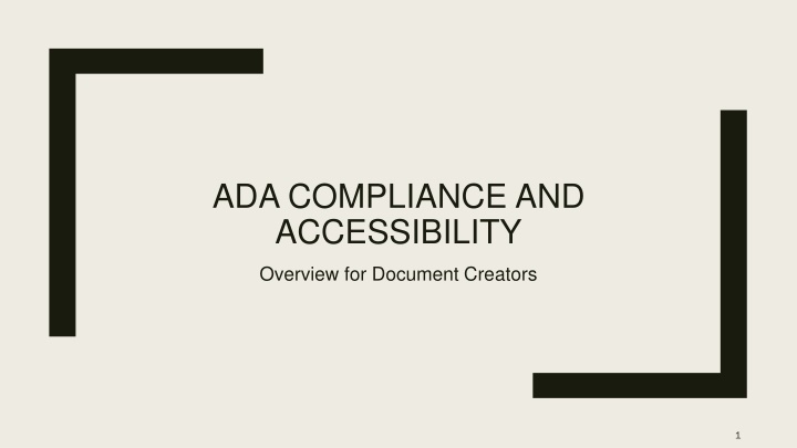 ADA Compliance and Accessibility for Document Creators
