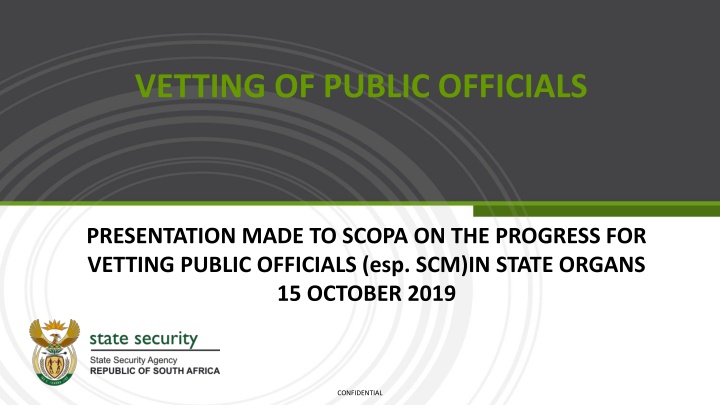 Progress on Vetting Public Officials in State Organs Presentation