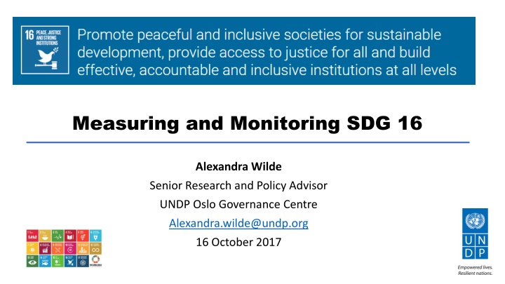 Measuring and Monitoring SDG 16: Challenges and Comprehensive Approach