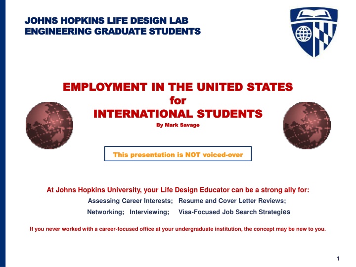 Johns Hopkins Life Design Lab - Engineering Graduate Students Employment in the United States