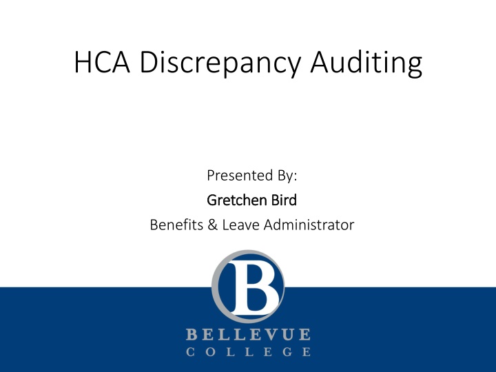HCA Discrepancy Auditing Process Overview