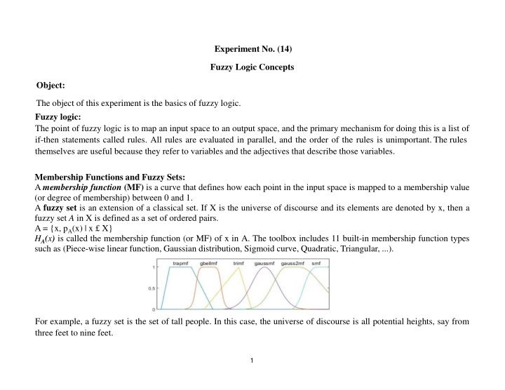 Fuzzy Logic Basics