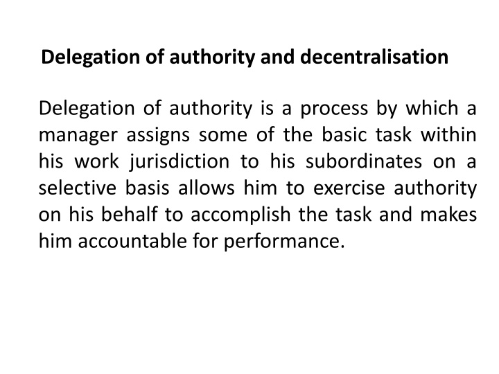 Delegation of Authority in Management