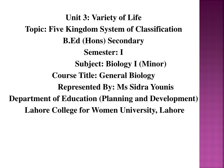 Five Kingdom Classification in Biology: An Overview