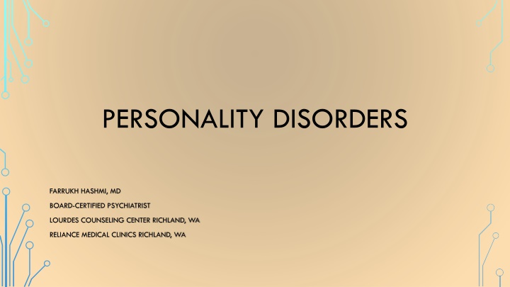 Personality Disorders with Dr. Farrukh Hashmi, MD