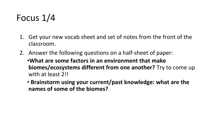 Biomes: Climate, Vegetation, and Adaptations
