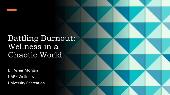 Burnout and Wellness in a Chaotic World
