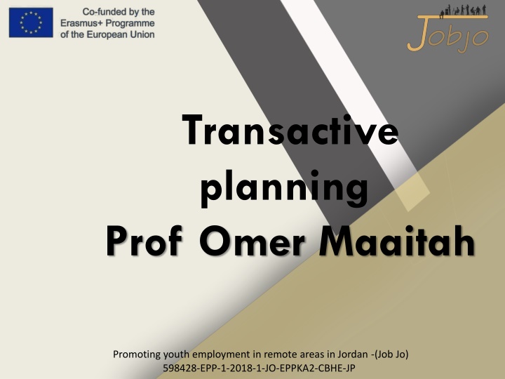 Transactive Planning Approach for Promoting Youth Employment in Remote Areas