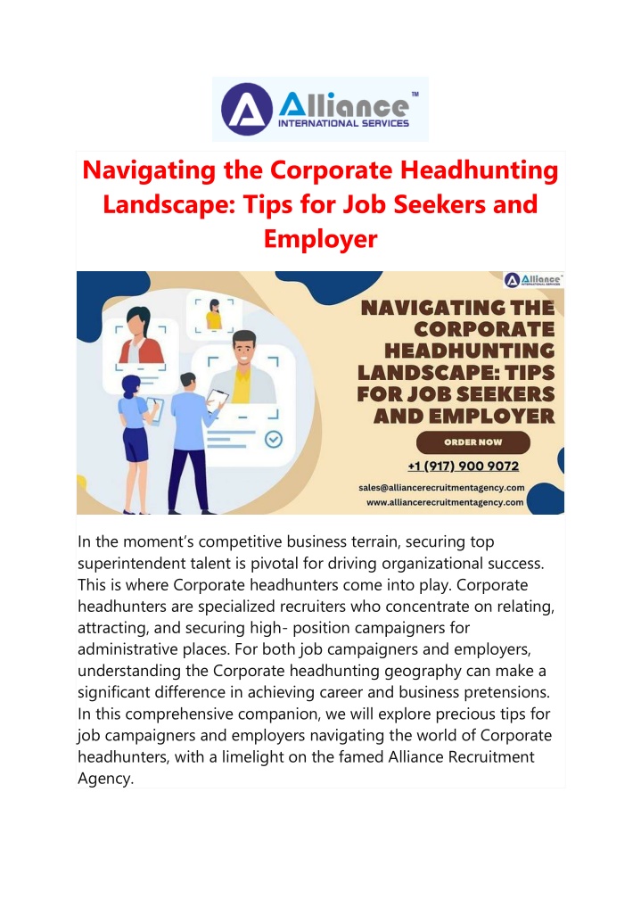 navigating the corporate headhunting landscape n.w