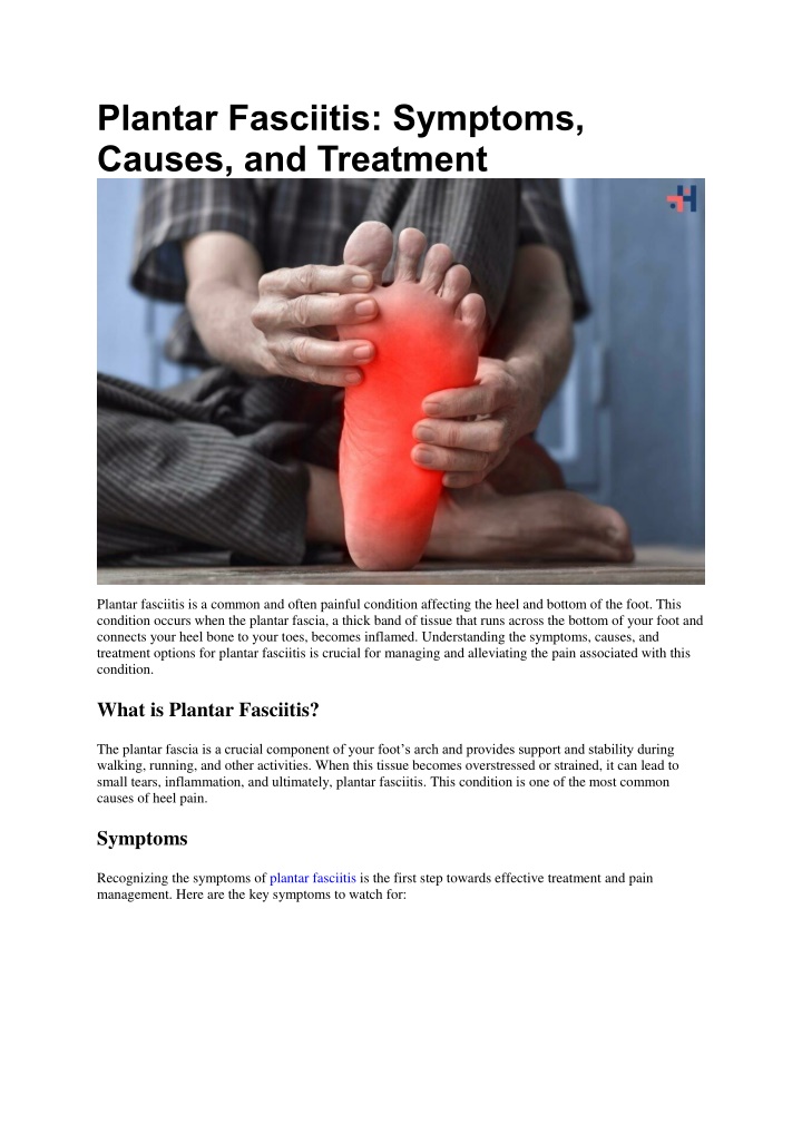 plantar fasciitis symptoms causes and treatment n.w