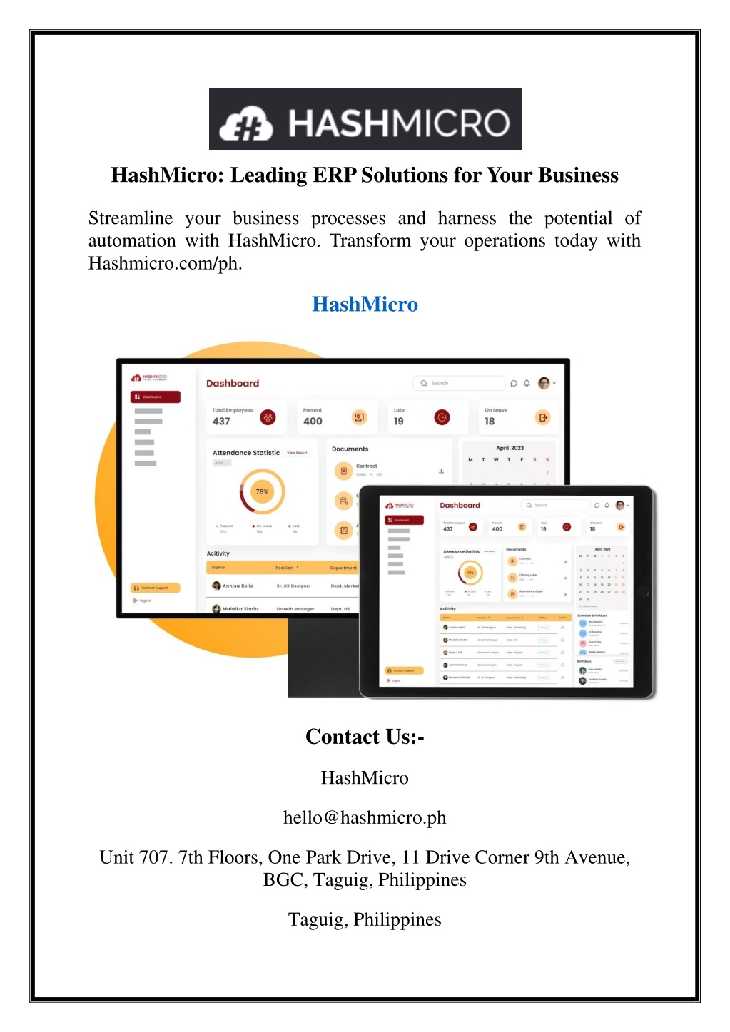 hashmicro leading erp solutions for your business l.w