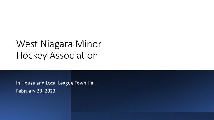 West Niagara Minor Hockey Association Meeting Overview