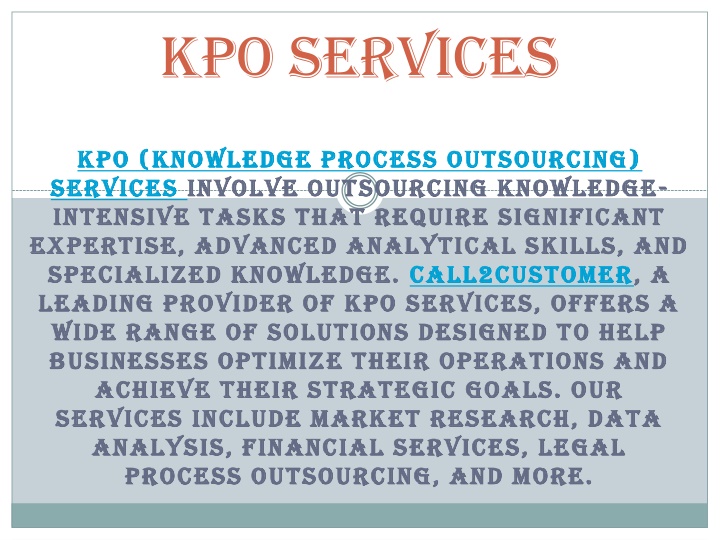 KPO SERVICES