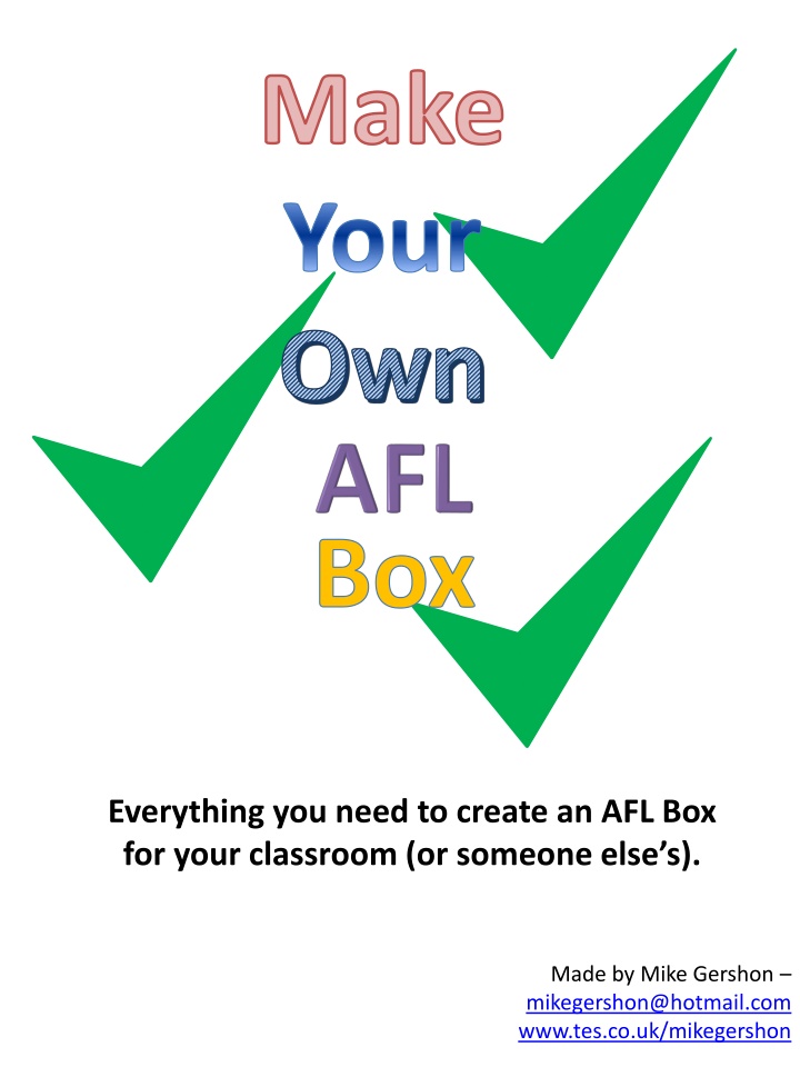 Create Your AFL Box for Effective Classroom Assessment