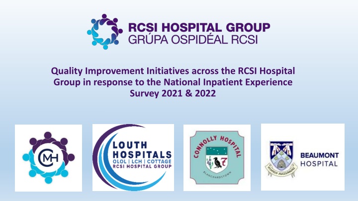 Quality Improvement Initiatives in Response to National Inpatient Experience Survey 2021 & 2022