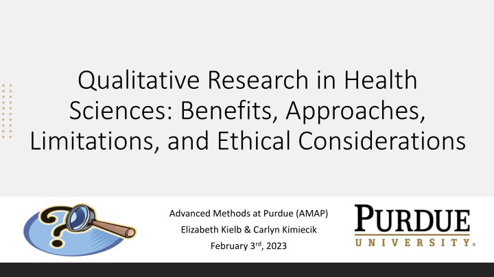 Qualitative Research in Health Sciences