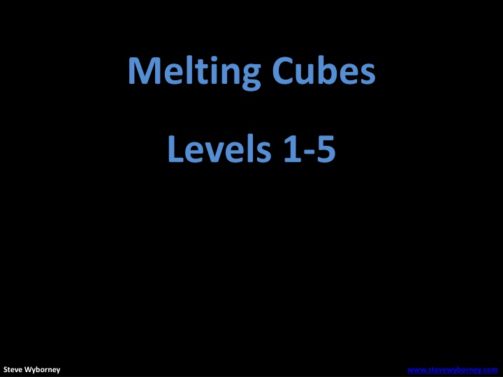 Engaging Math Challenges with Melting Cubes by Steve Wyborney