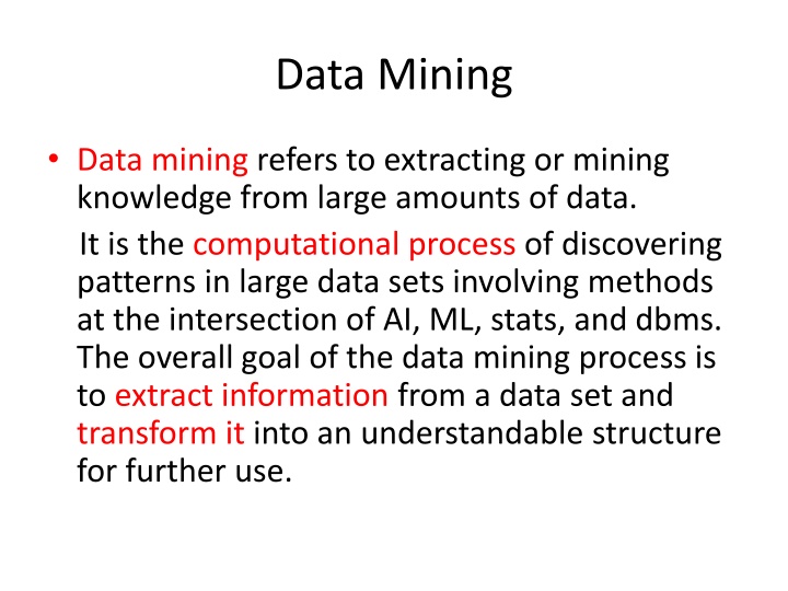 Data Mining: Processes and Applications