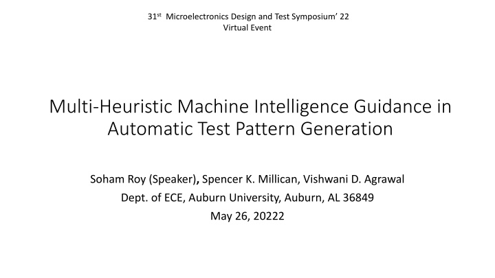 Multi-Heuristic Machine Intelligence for Automatic Test Pattern Generation