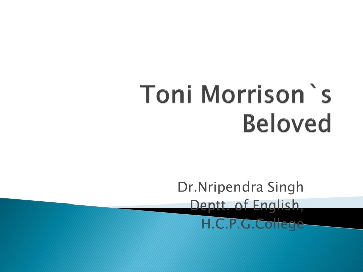 Toni Morrison's Beloved: An Exploration of Slavery's Legacy