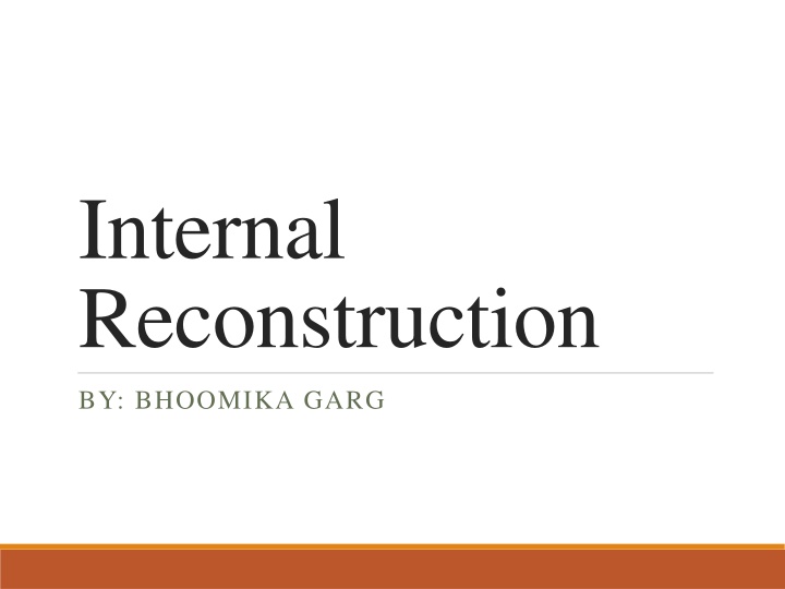 Internal Reconstruction in Companies