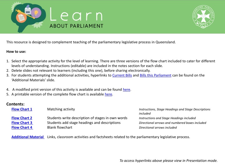 The Parliamentary Legislative Process in Queensland
