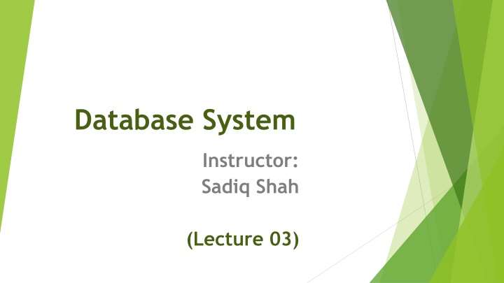 Entity-Relationship Modeling in Database Systems