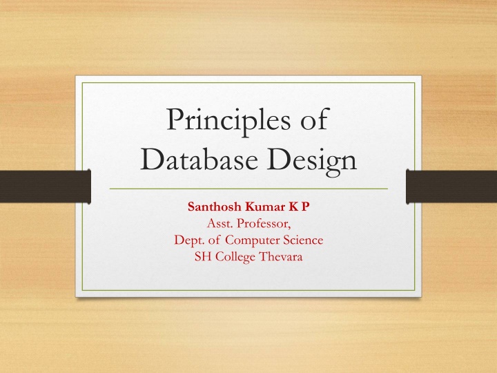 Database Design Principles and Management Overview