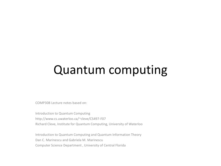 Introduction to Quantum Computing: Exploring the Future of Information Processing