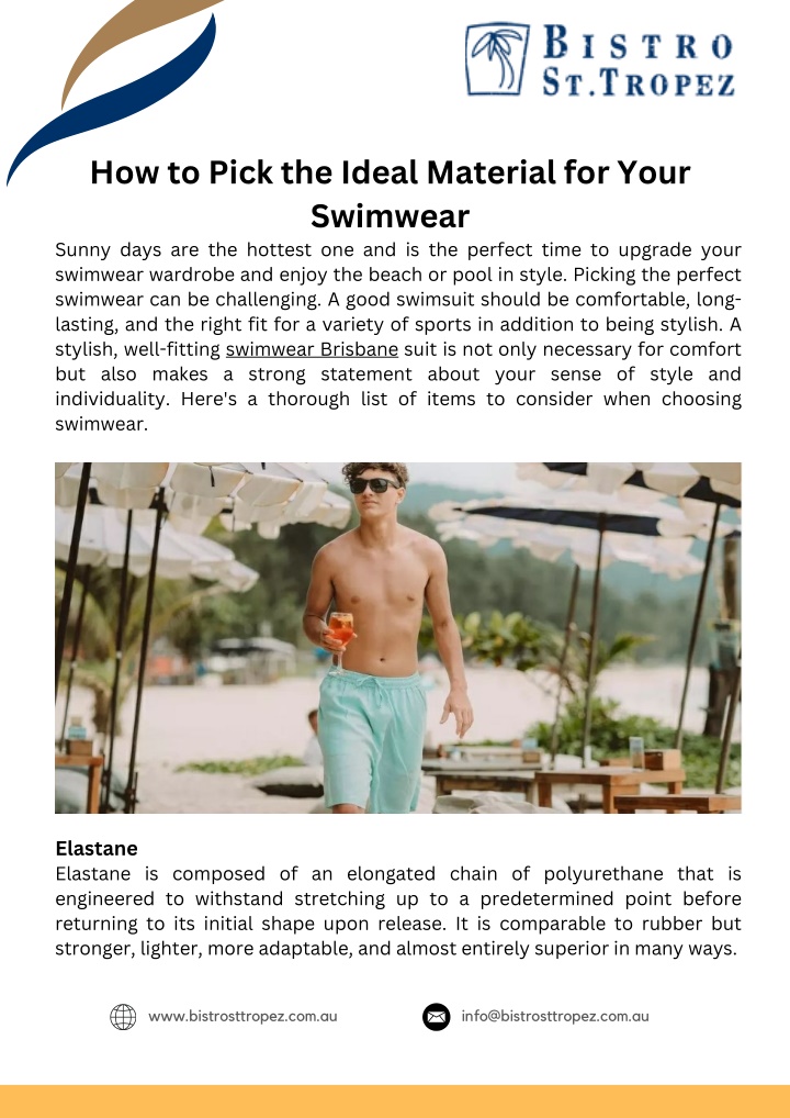 how to pick the ideal material for your swimwear n.w