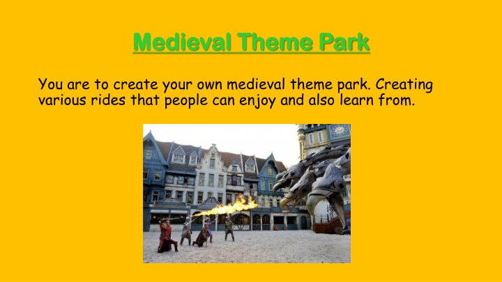 Medieval Theme Park Proposal: Journey Through Time
