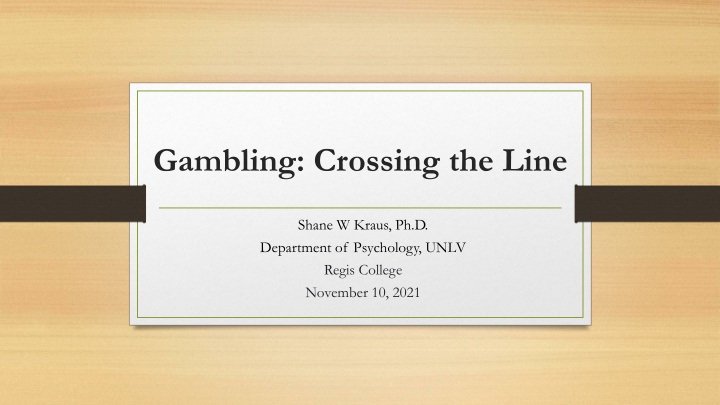 Gambling Disorders: Risks, Criteria, and Statistics