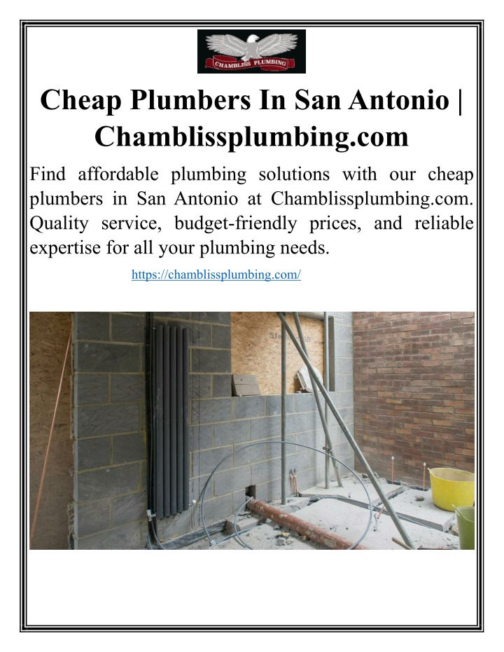 cheap plumbers in san antonio chamblissplumbing n.w