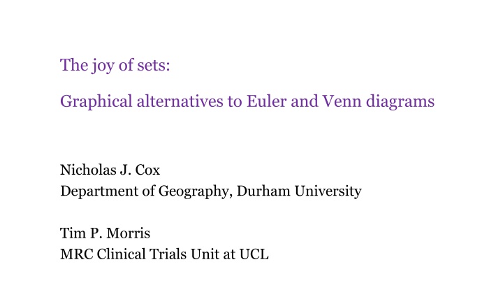 The Joy of Sets: Graphical Alternatives to Euler and Venn Diagrams
