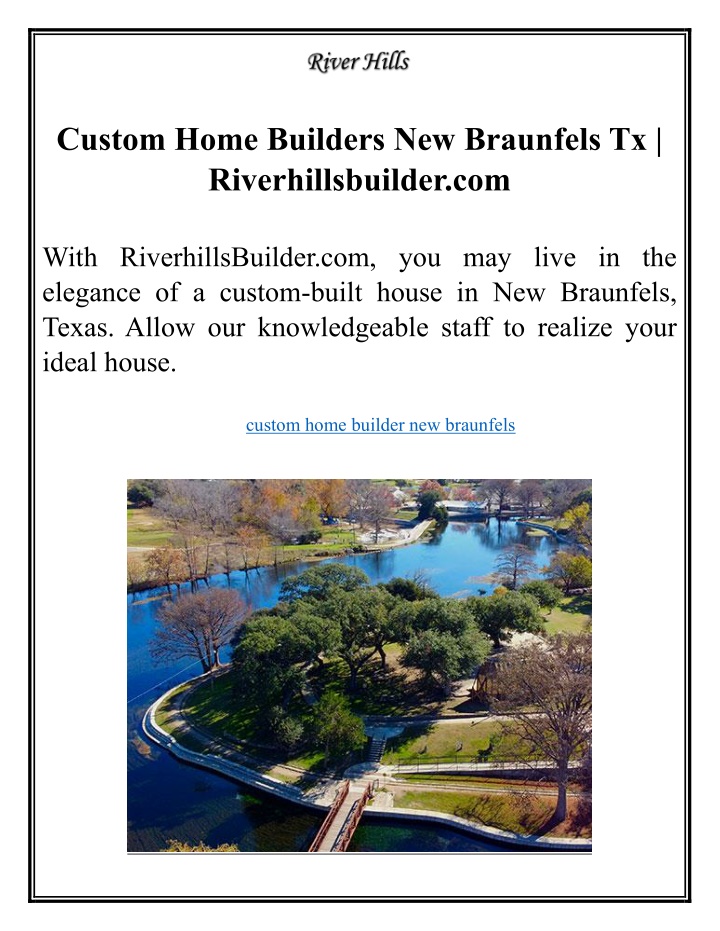custom home builders new braunfels n.w