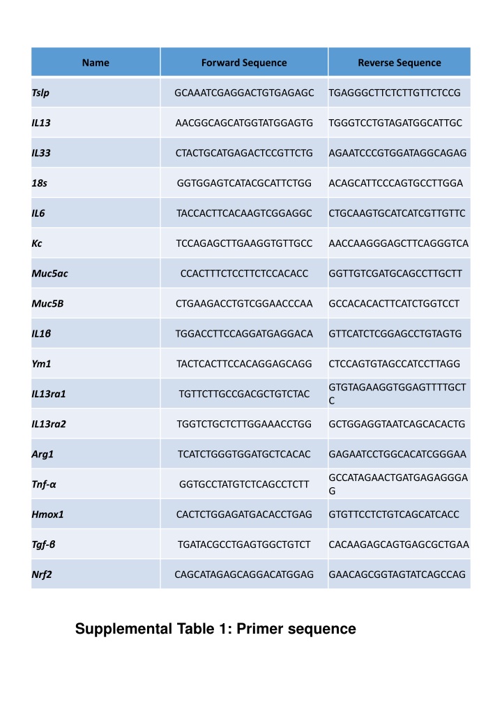 Molecular Biology Study: Primer Sequences and Correlation Analyses
